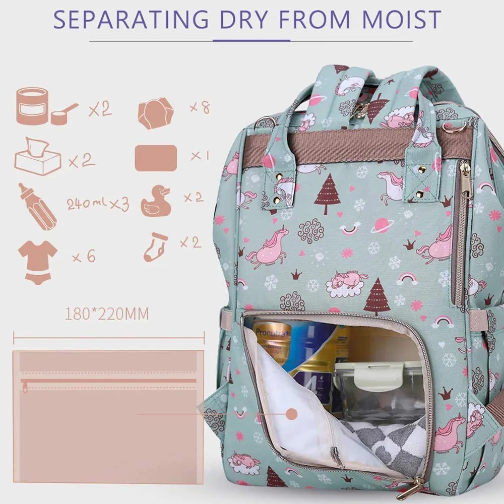 Abracadabra Printed Diaper Bag - Unicorn