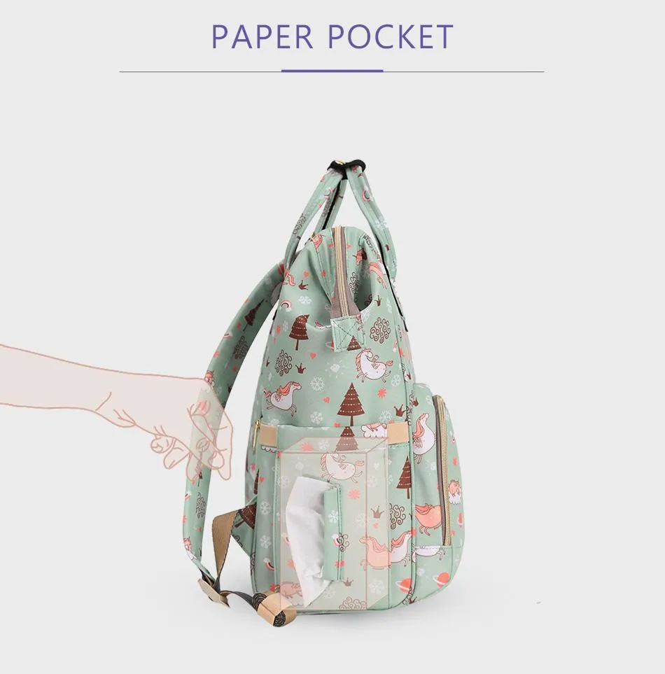 Abracadabra Printed Diaper Bag - Unicorn