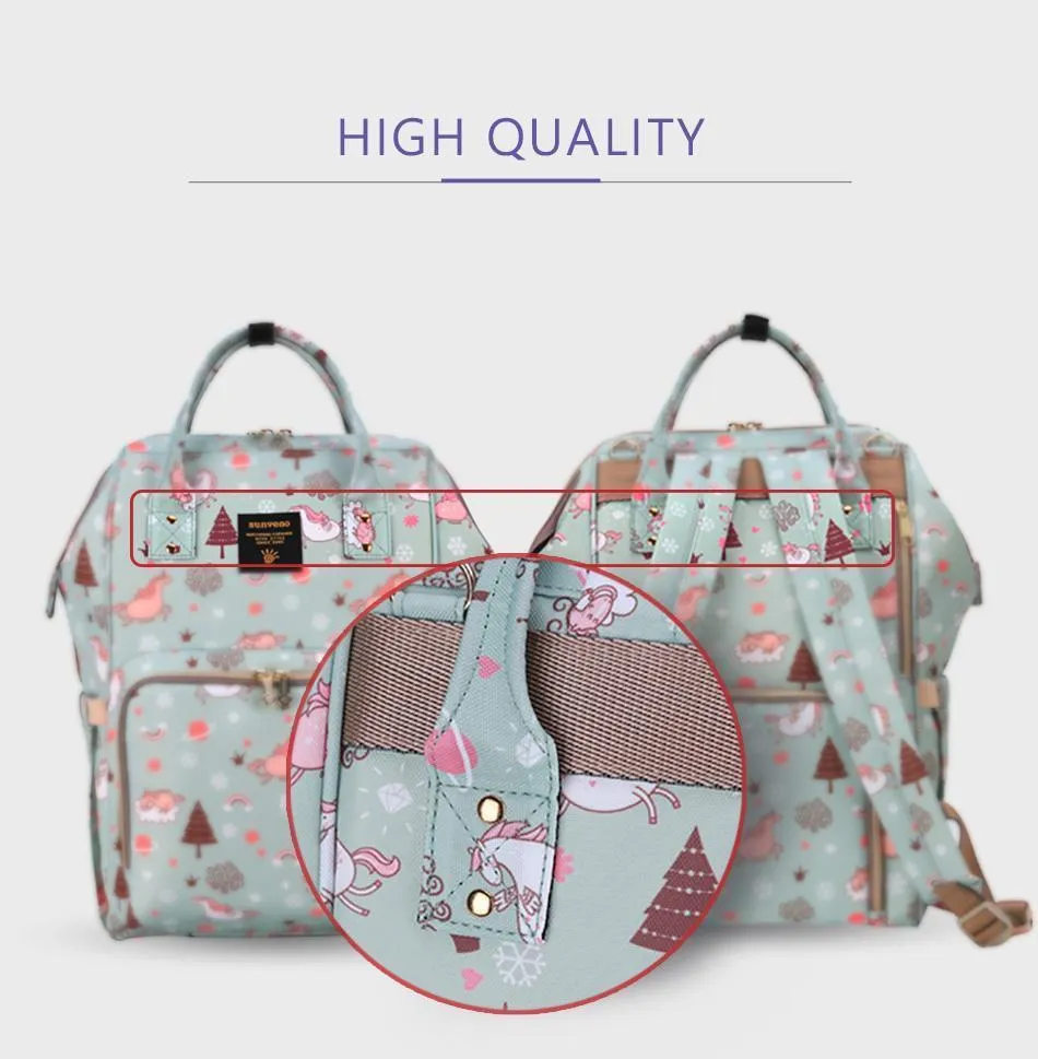 Abracadabra Printed Diaper Bag - Unicorn