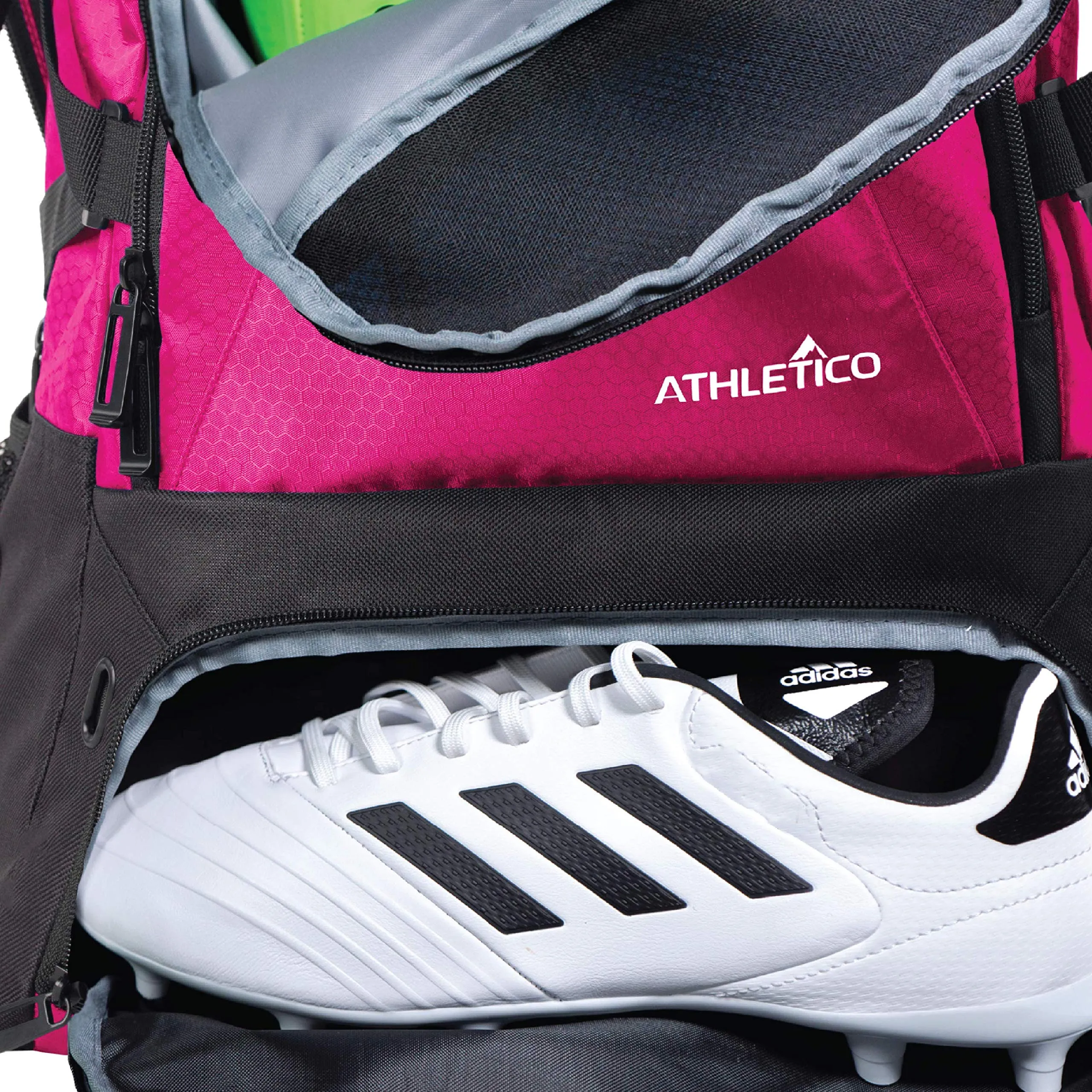 Athletico National Soccer Bag - Backpack for Soccer, Basketball & Football Includes Separate Cleat and Ball Holder (Pink)