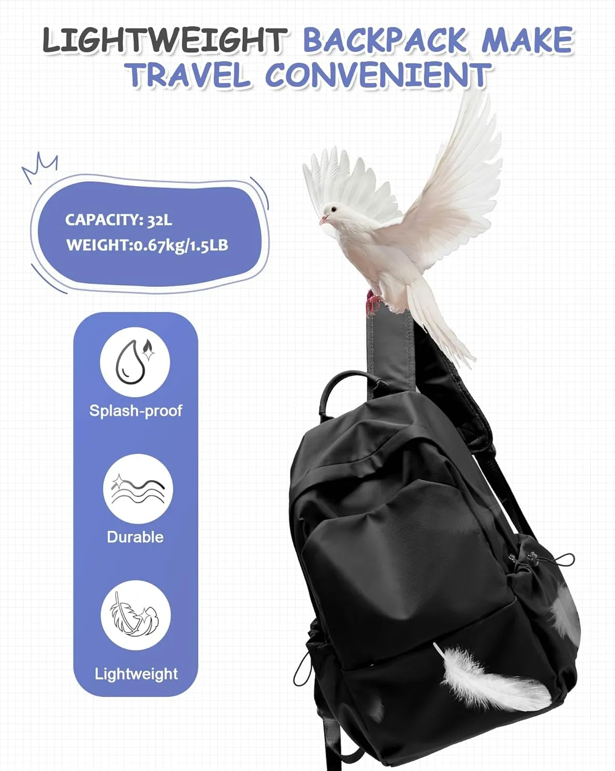 Black School Backpack Large Middle High School Book Bag for Boys Girls Elementary School Bag Back to School Bag for Teens 18" Mochila Escolar para Nios Adolescentes Gifts