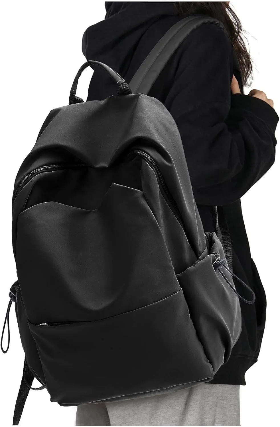 Black School Backpack Large Middle High School Book Bag for Boys Girls Elementary School Bag Back to School Bag for Teens 18" Mochila Escolar para Nios Adolescentes Gifts