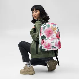 Bold Floral Pattern Backpack