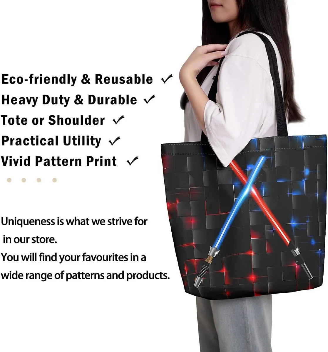 Castle Fairy Western Cowboy Canvas Tote Bag,Sketch Highland Cow Horse Desert Tote Bag