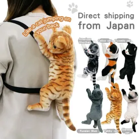 Cat backpack Super cute simulated cat stuffed toy backpack Direct delivery from Japan Soft touch Unique and interesting cute cat backpack for adults and children Fluffy kitten backpack