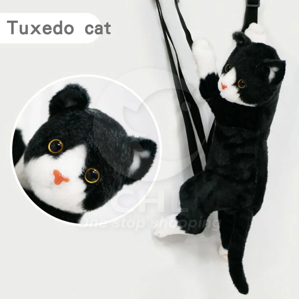 Cat backpack Super cute simulated cat stuffed toy backpack Direct delivery from Japan Soft touch Unique and interesting cute cat backpack for adults and children Fluffy kitten backpack