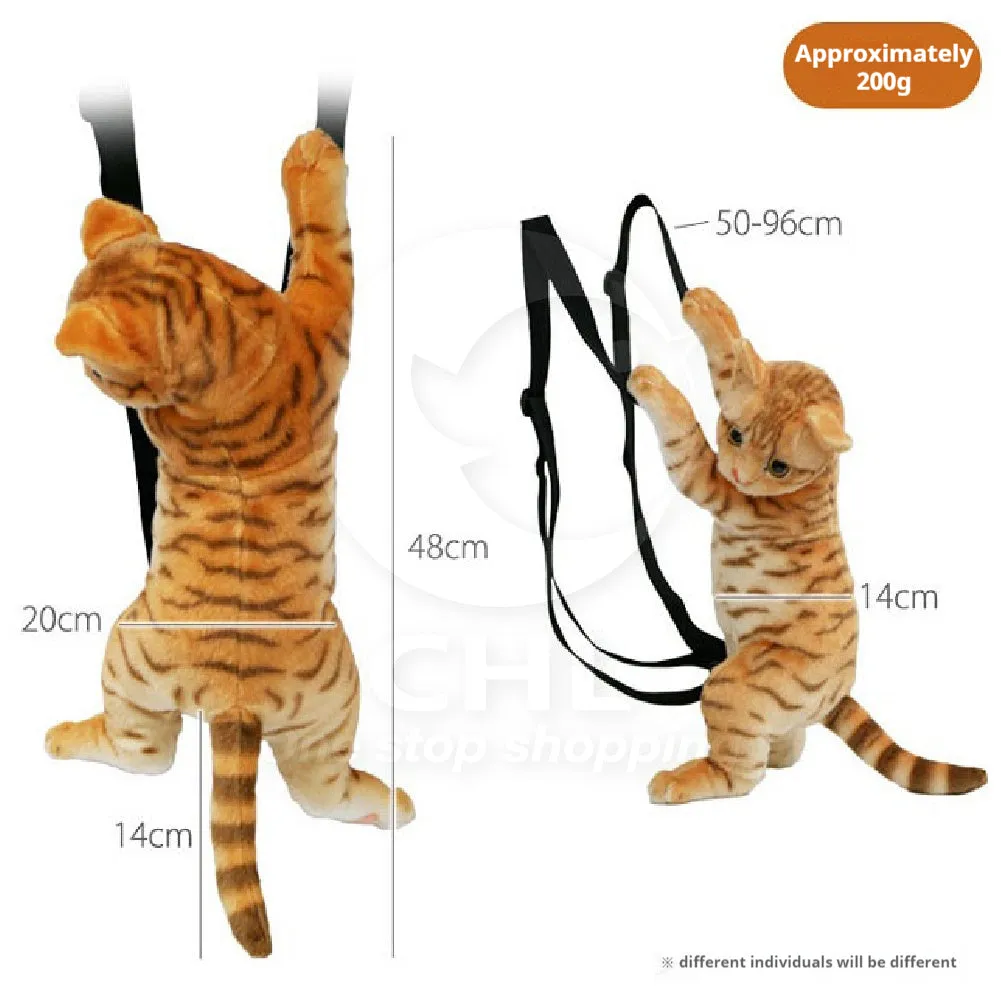 Cat backpack Super cute simulated cat stuffed toy backpack Direct delivery from Japan Soft touch Unique and interesting cute cat backpack for adults and children Fluffy kitten backpack