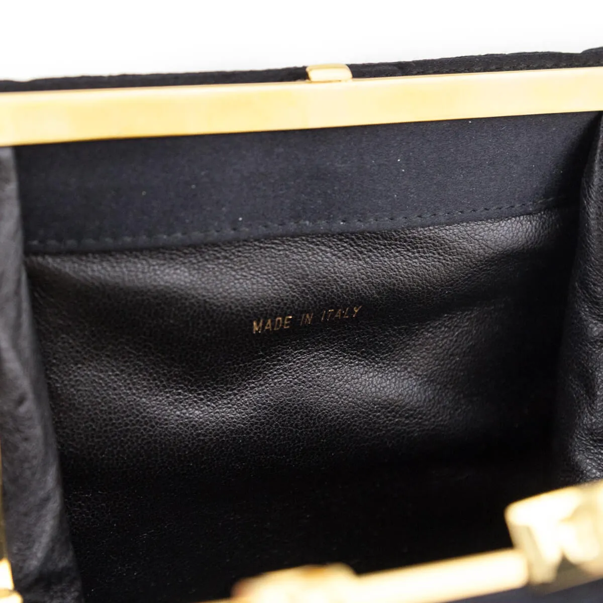 Chanel Black Satin Vintage Quilted Frame Evening Bag