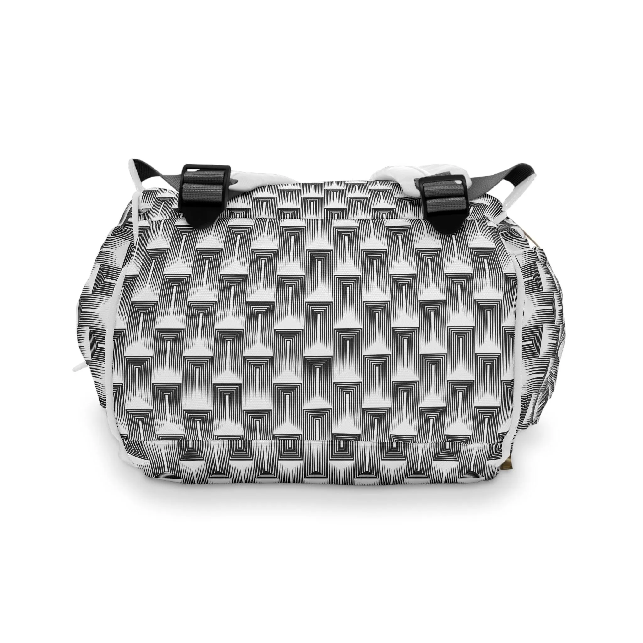 Chic Geometric Designer Diaper Backpack for Stylish Parents - Très Bébé Collection