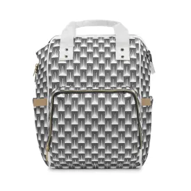 Chic Geometric Designer Diaper Backpack for Stylish Parents - Très Bébé Collection