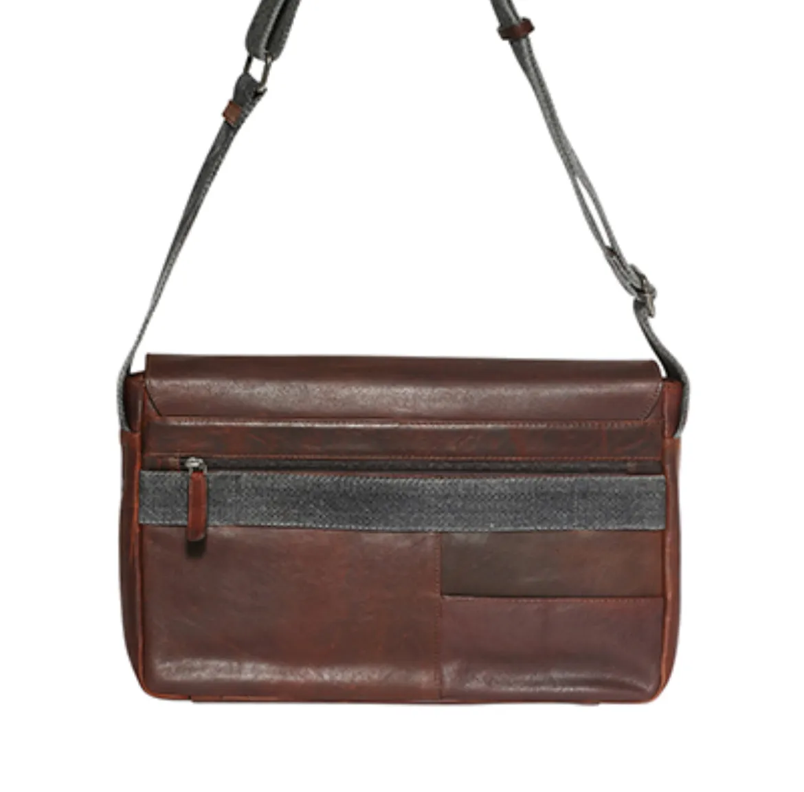 Chocolate Leather Laptop Satchel #3909