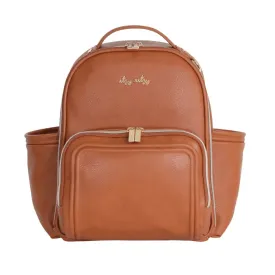 Cognac Itzy Mini Plus™ Backpack Diaper Bag With 10 Pockets & Matching Changing Pad