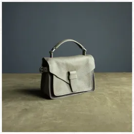 Cute Gray Mini Leather Womens Satchel Handbag Small Satchel Shoulder Bag Small Satchel Bag for Women