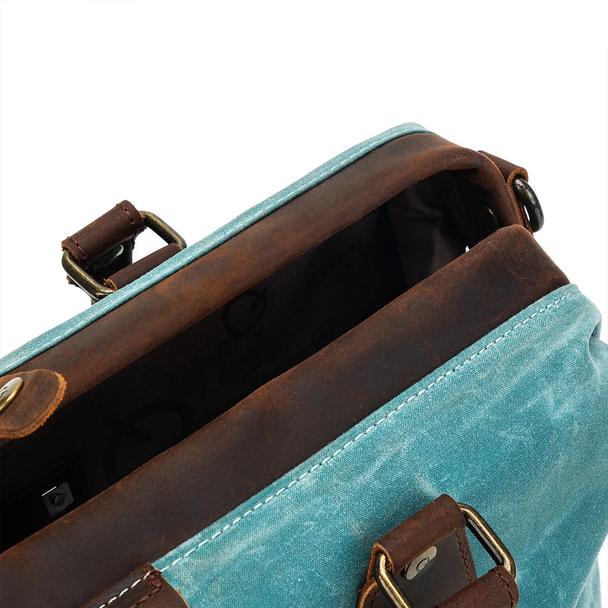 della Q Maker's Canvas Satchel - Teal