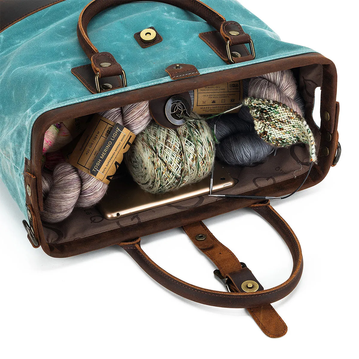 della Q Maker's Canvas Satchel - Teal