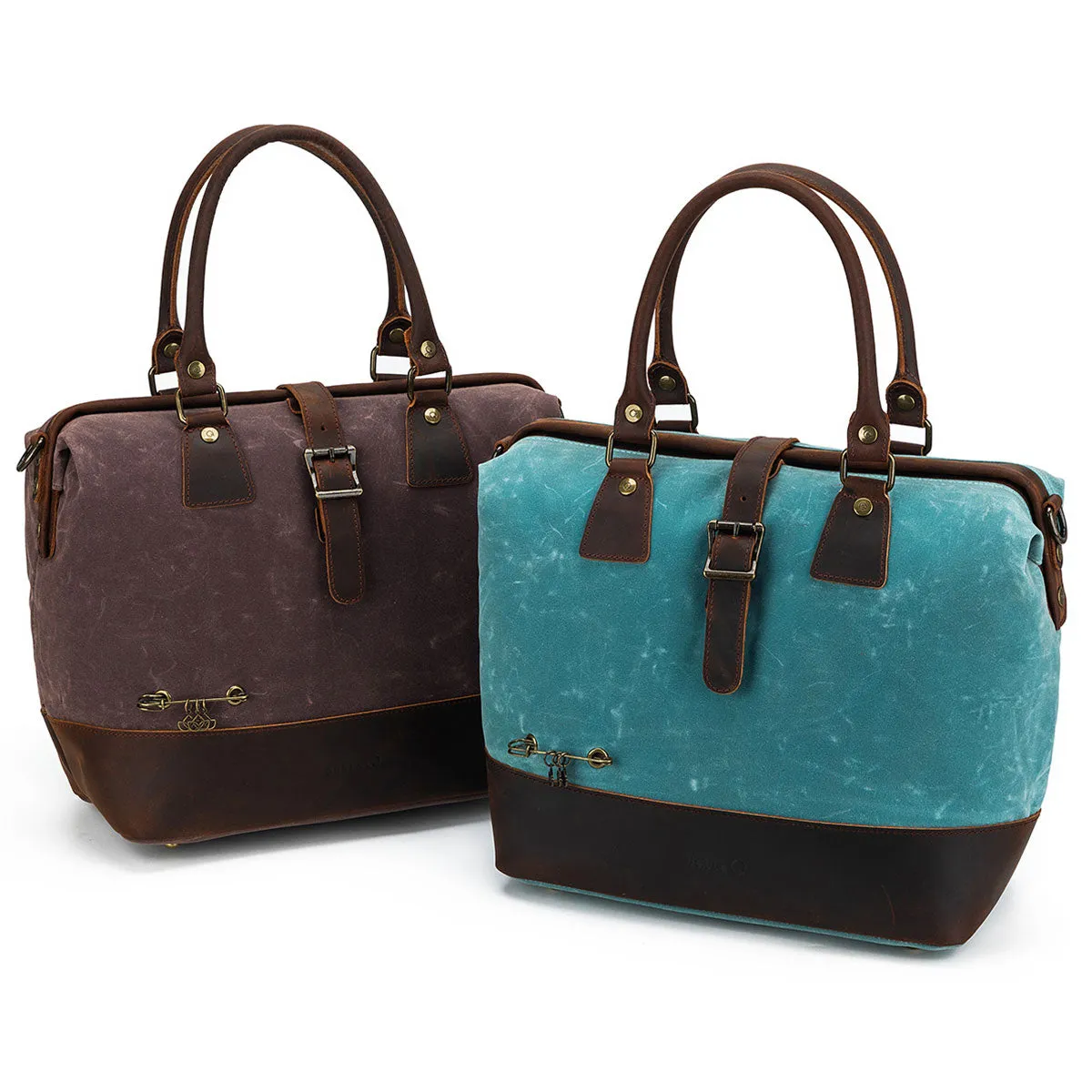 della Q Maker's Canvas Satchel - Teal