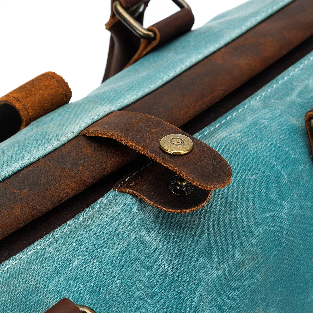 della Q Maker's Canvas Satchel - Teal