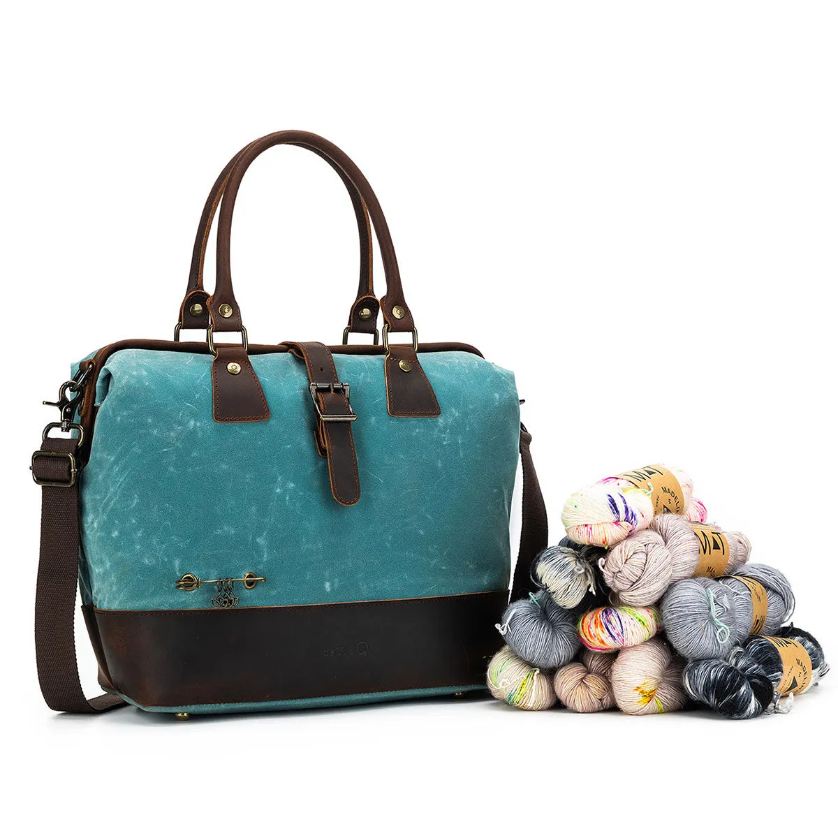 della Q Maker's Canvas Satchel - Teal