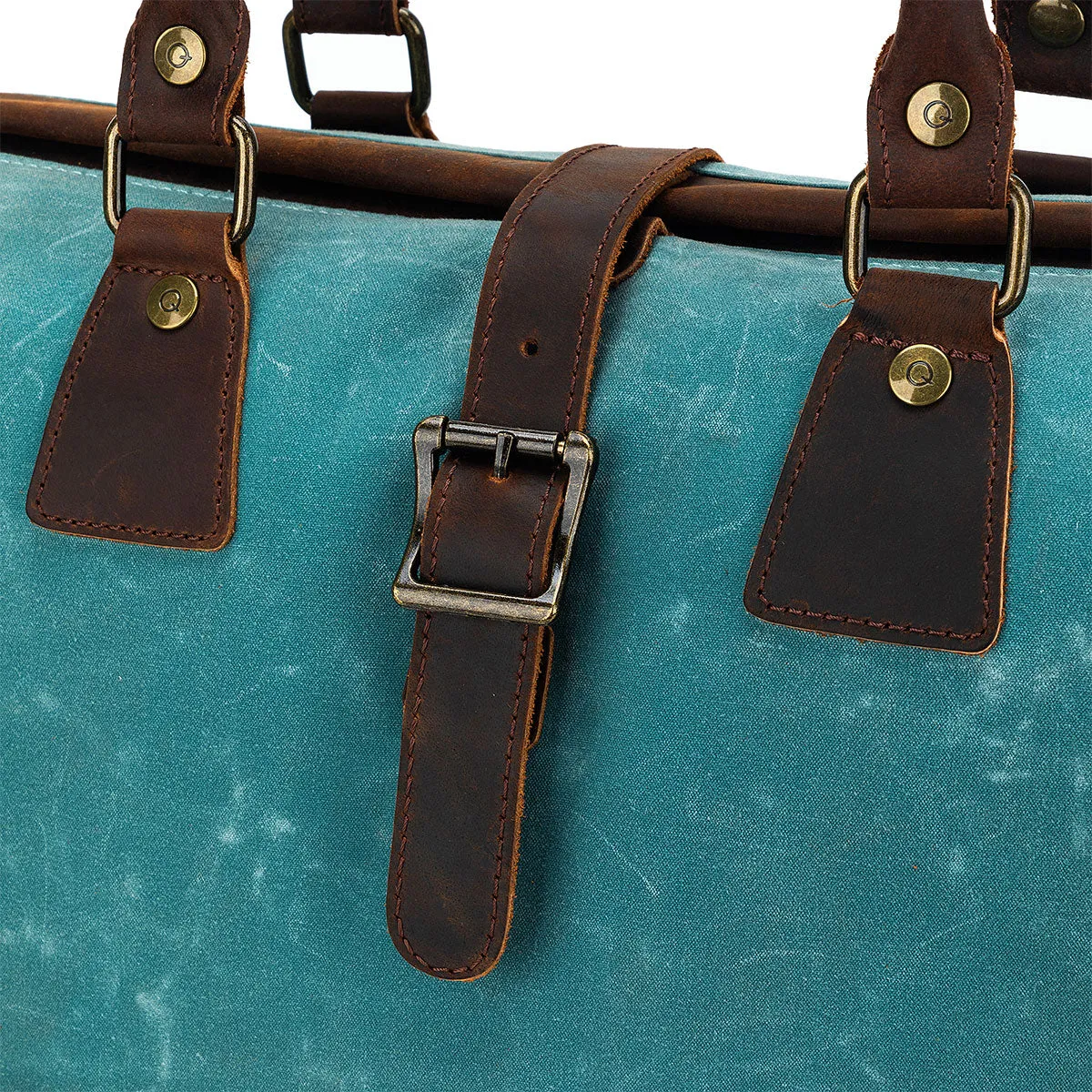 della Q Maker's Canvas Satchel - Teal