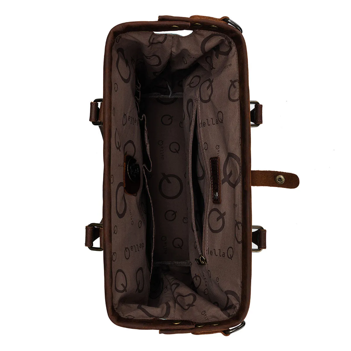 della Q Maker's Canvas Satchel - Teal