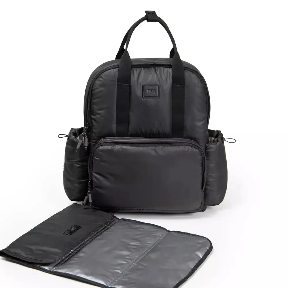 Diaper Bag Backpack with Portable Changing Pad Water Resistant Shell - Black