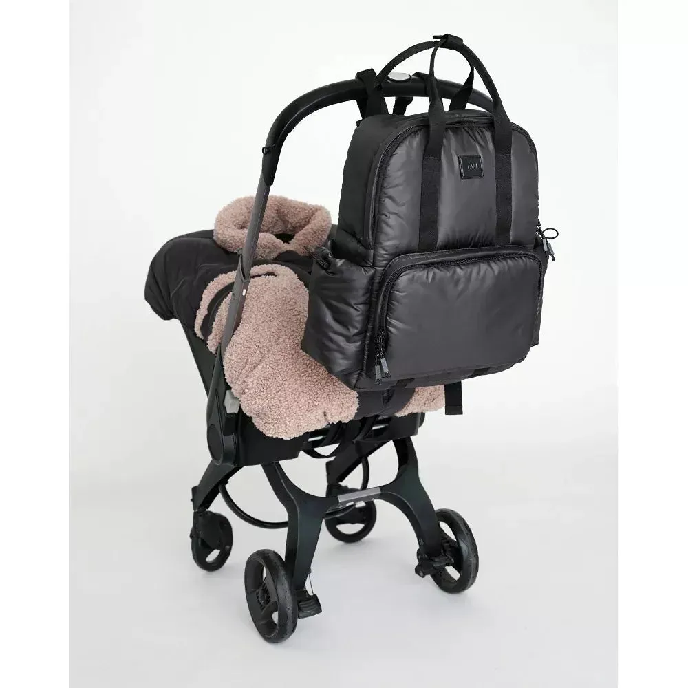 Diaper Bag Backpack with Portable Changing Pad Water Resistant Shell - Black