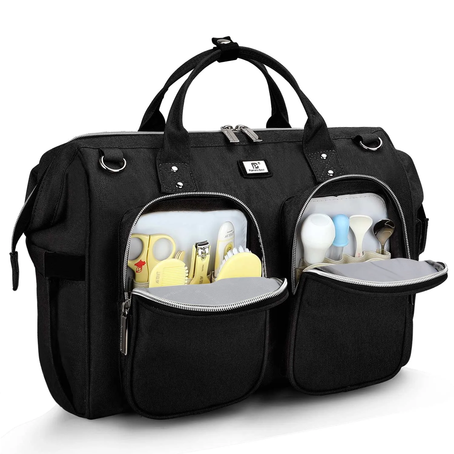 Diaper Tote Bag with Free Stroller Hook and Changing Pad | Pomelo Best