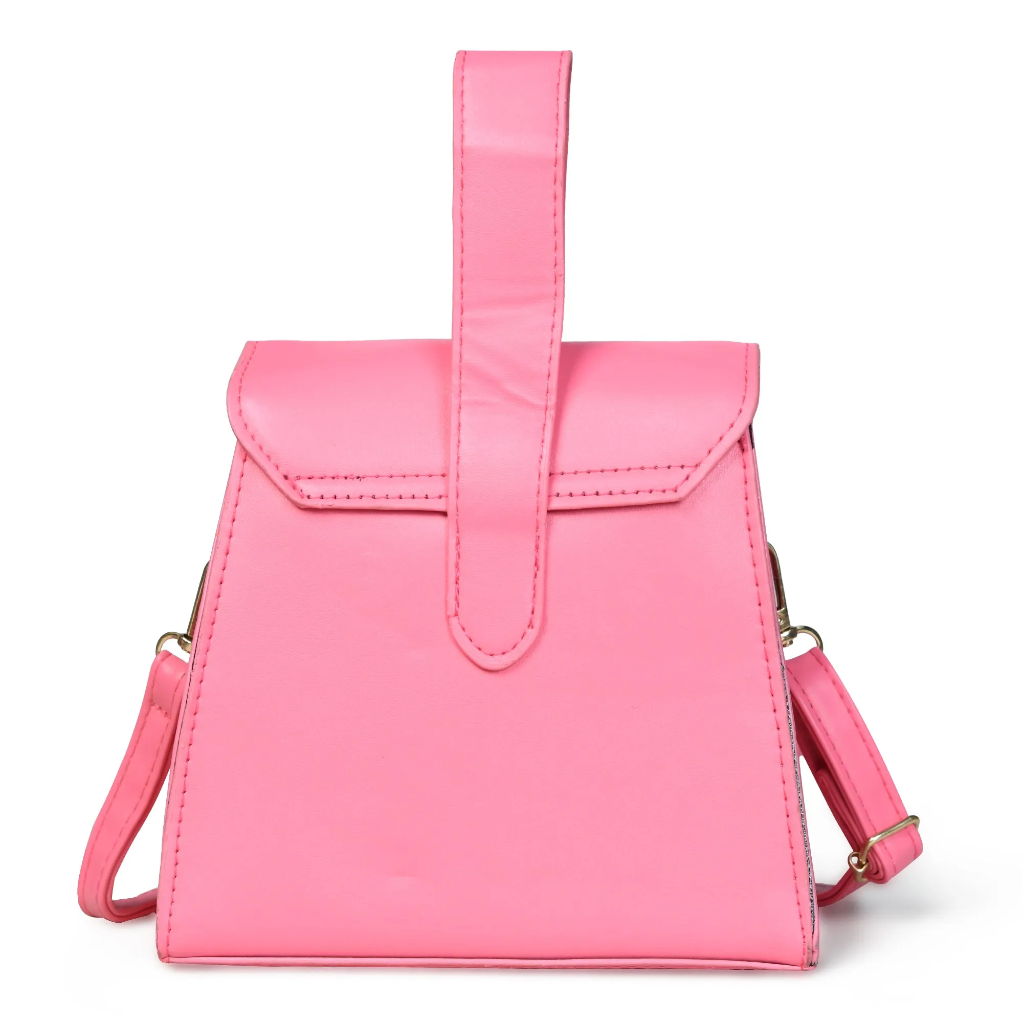 Elegant and Functional: Pelle Luxure Women's Sling Bag with Detachable Handles- Available in Brown, Green, Peach, and Pink