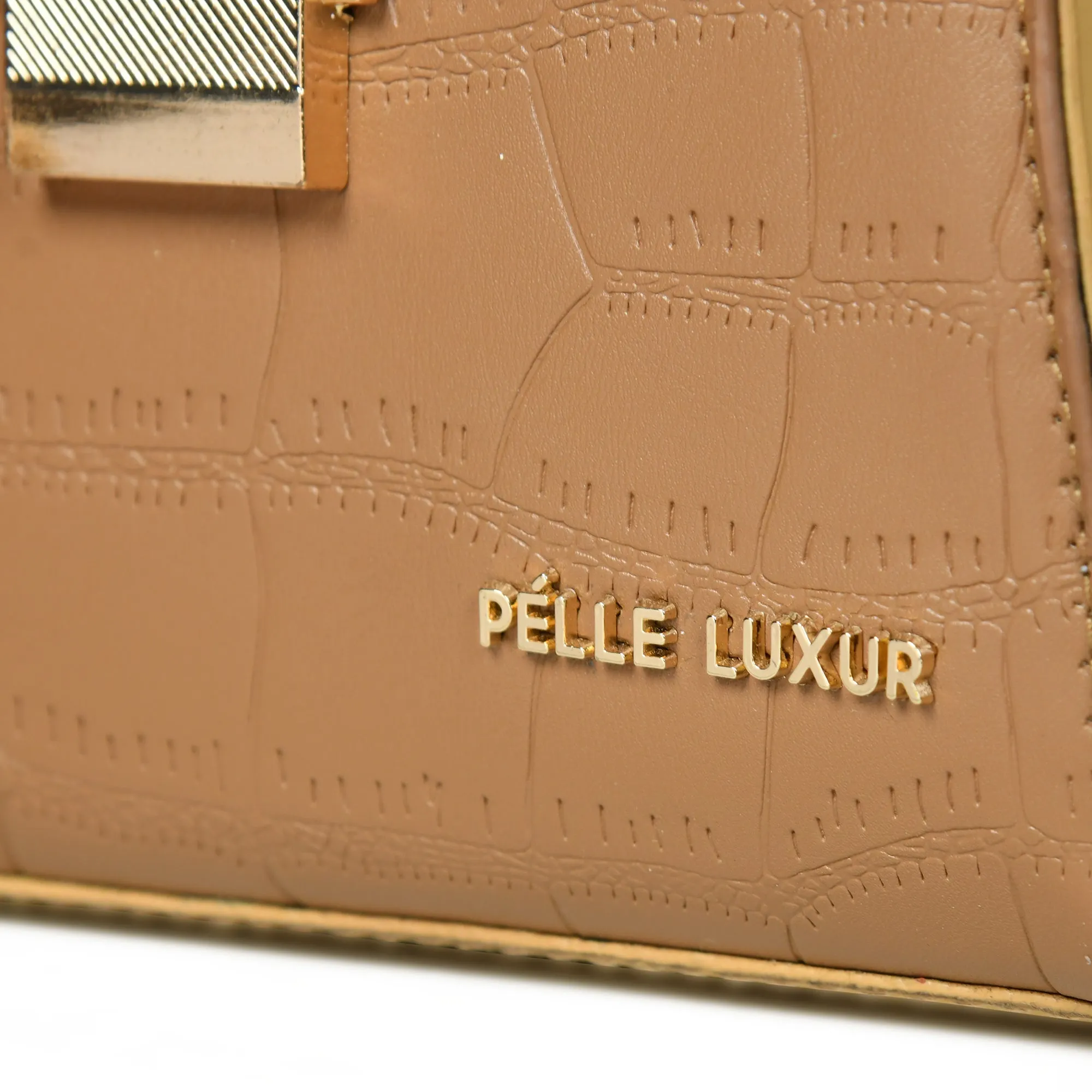 Elegant and Functional: Pelle Luxure Women's Sling Bag with Detachable Handles- Available in Brown, Green, Peach, and Pink
