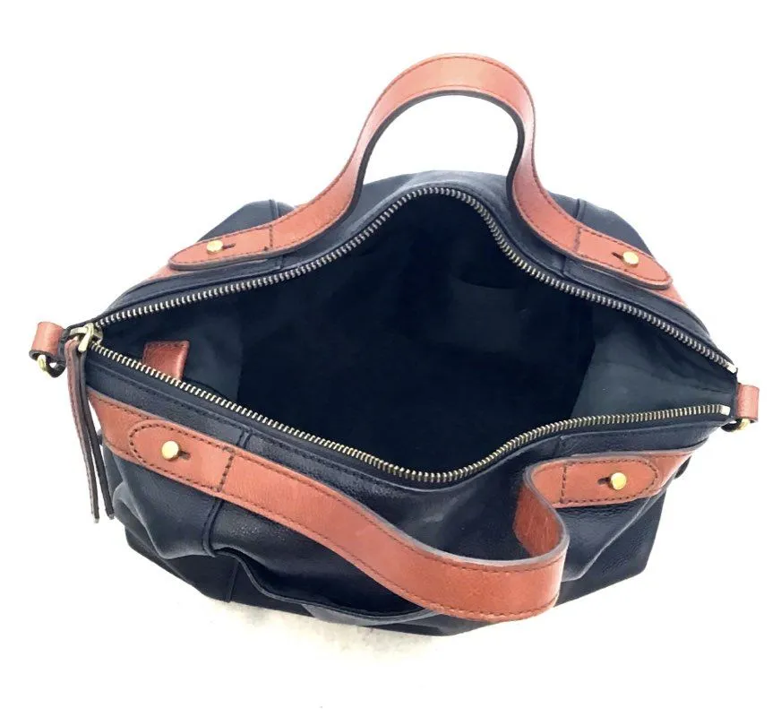 Fossil Women's Brown Leather Satchel Bag