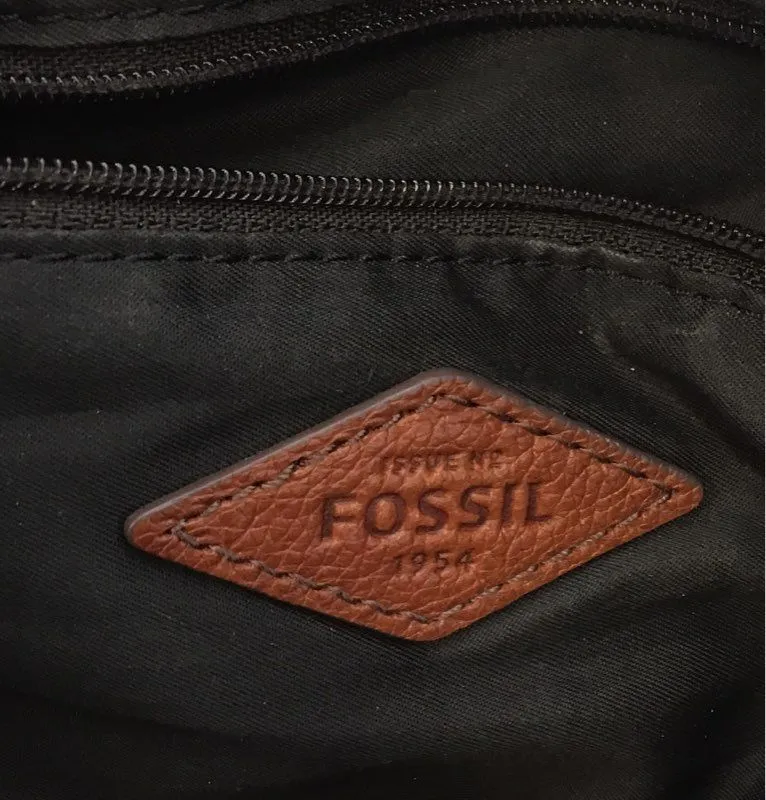 Fossil Women's Brown Leather Satchel Bag