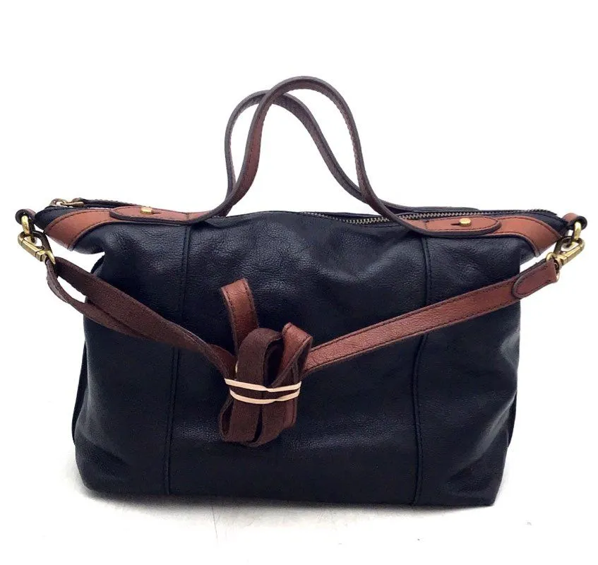 Fossil Women's Brown Leather Satchel Bag