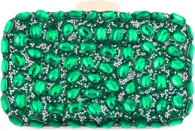 Gemstone Clutch Purses for Women Wedding Party, Rhinestone Purse Crystal Evening Bag for Women Evening