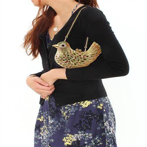 Gold White Metal Clutch with Top Grade Crystal
