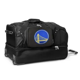 Golden State Warriors 27" Black Rolling Drop Bottom Duffel