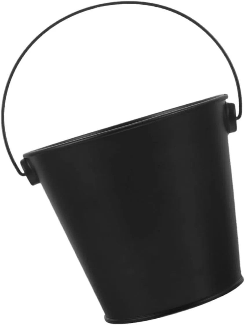HANABASS Barbecue Grease Drip Bucket Pail Bucket Metal Grill Accessory Drip Grease Catcher Design for Outdoor Use 2.9x2.9x2.2 Inch