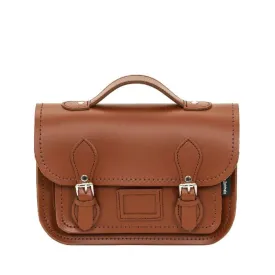 Handmade Leather Midi Satchel - Chestnut