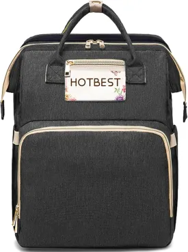 HOTBEST Diaper Bag Backpack, Black B, Large