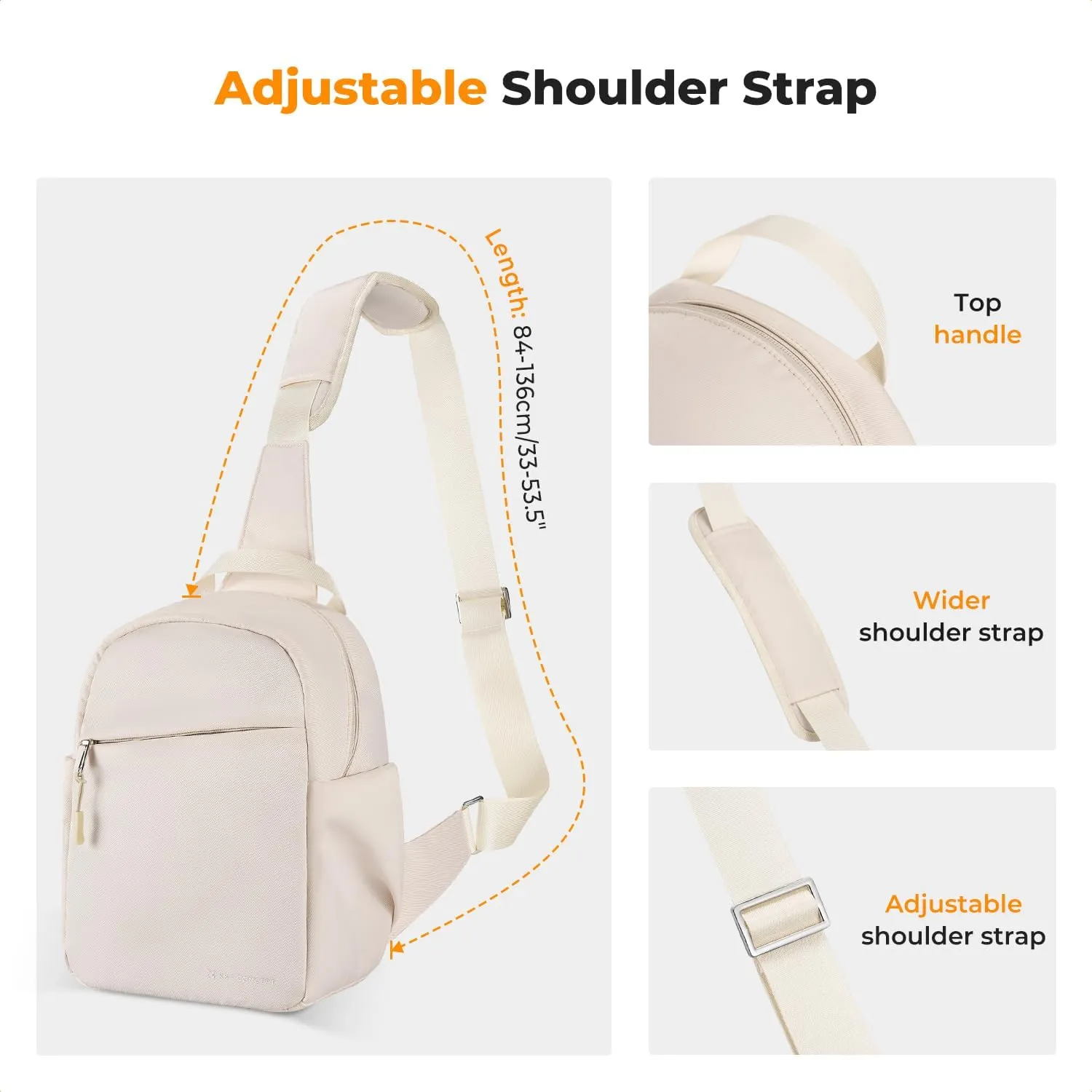 K&F Concept Camera Sling Bag Small Camera Crossbody Shoulder Backpack DSLR/SLR/Mirrorless Camera Compact Case Photography Bags