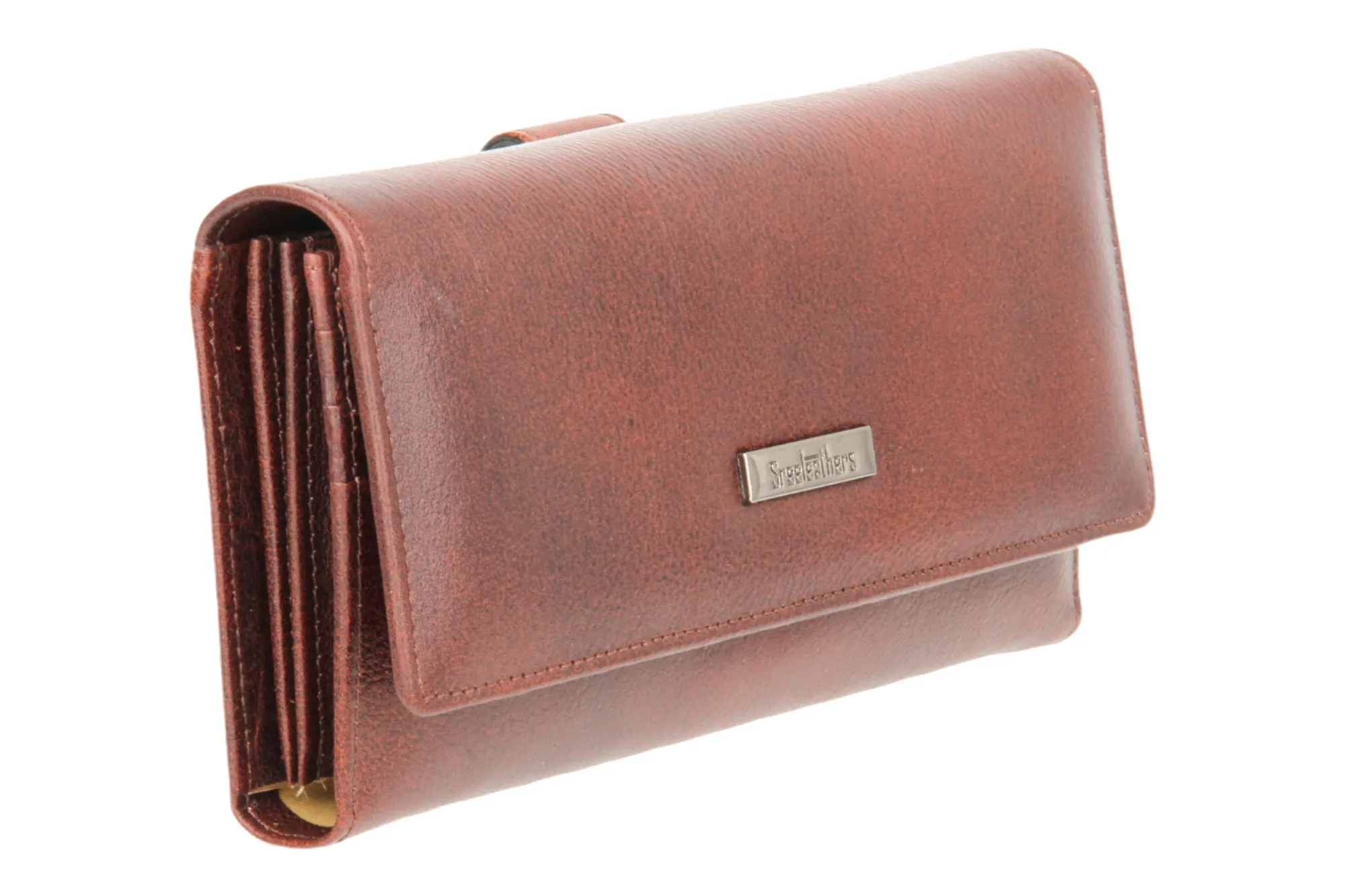 Ladies Premium leather clutch 54504 (BROWN)