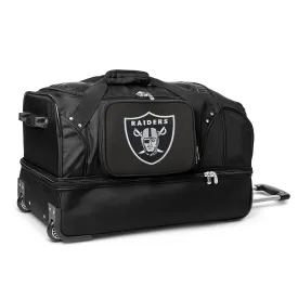Las Vegas Raiders 27" Black Rolling Drop Bottom Duffel