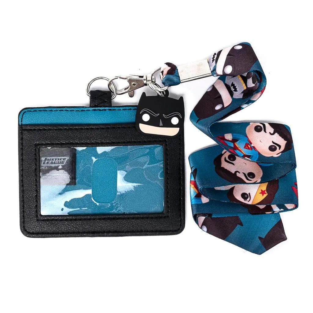 Loungefly Funko DC Comics Superhero Lanyard with Cardholder