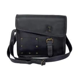 MANDAVA Full Grain Genuine Leather Crossbody Satchel Bag for Women with Adjustable Strap