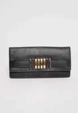METAL EMBELLISHED CLUTCH