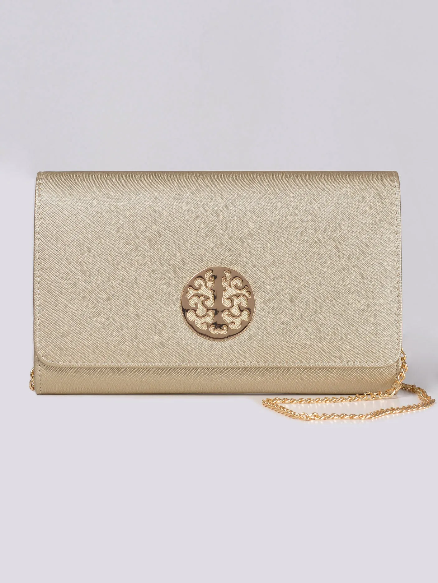 Metal Logo Clutch