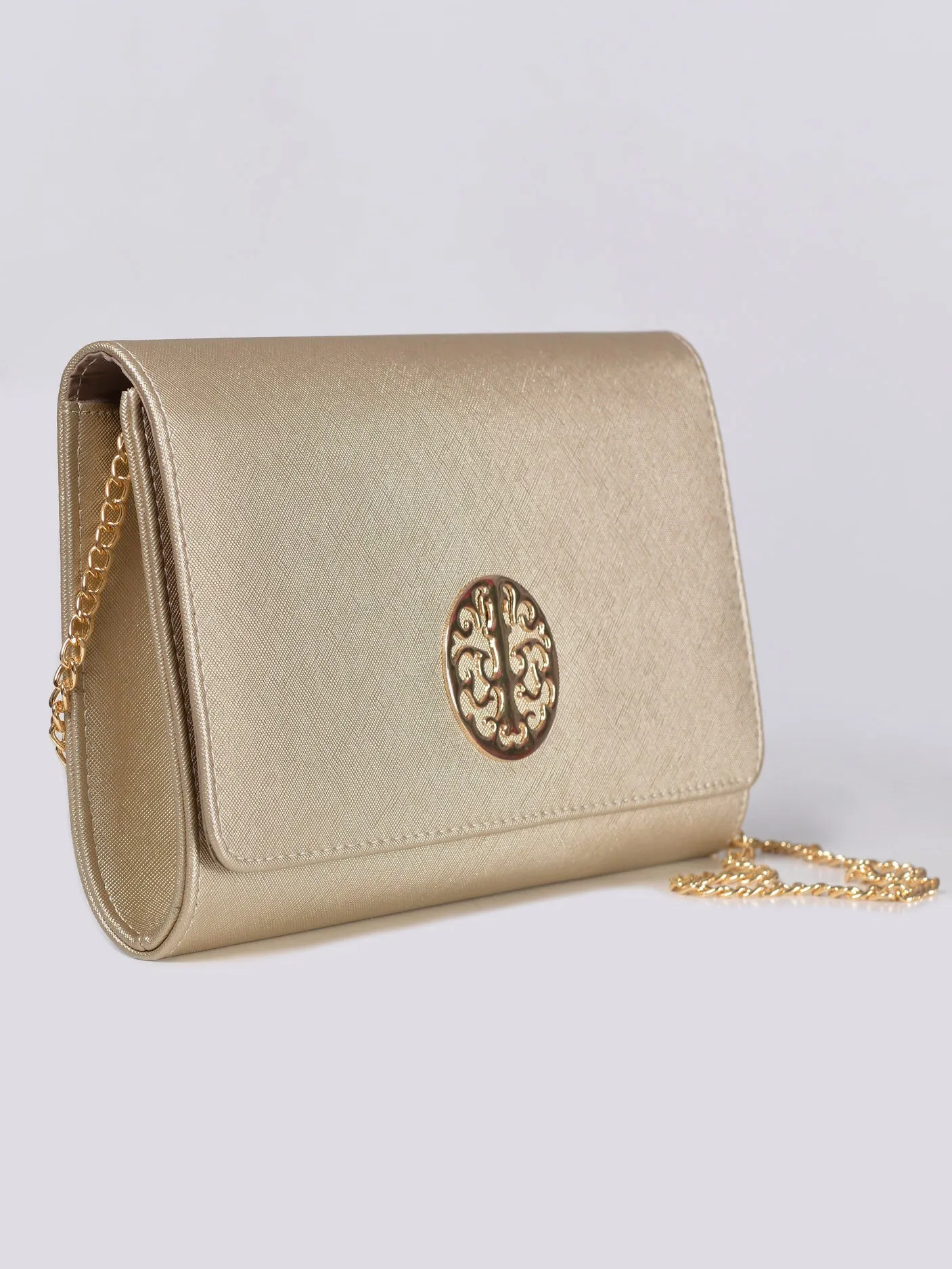 Metal Logo Clutch