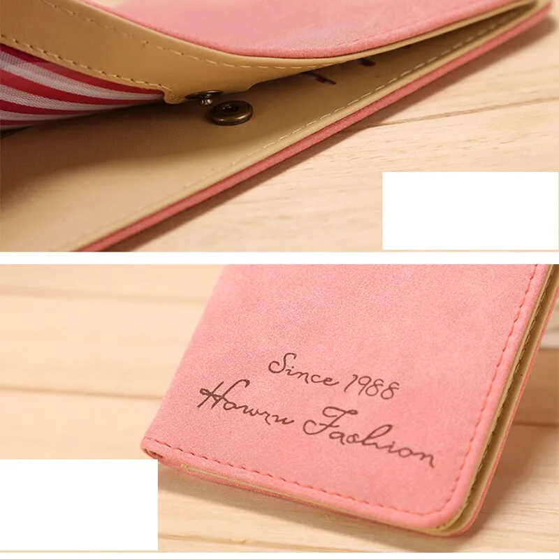 Minimalist Designer Slim Long Bifold Women Wallet Female Clutch Leather Brand Coin Purse Ladies Card Holder Money Dollar Cuzdan