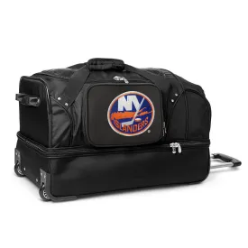 New York Islanders 27" Black Rolling Drop Bottom Duffel