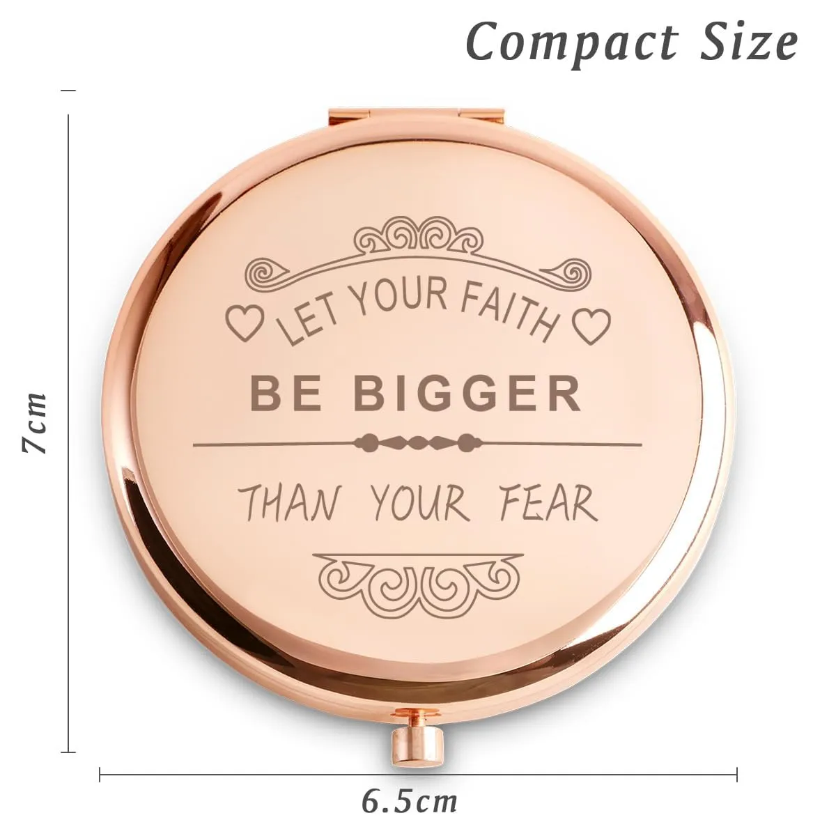 Personalized Gifts for Women Girls, Inspirational Compact Mirror, 2025 Graduation Gifts for Her, Mothers Day Birthday Gift for Mom Wife Sister Daughter Niece Granddaughter, Friendship Gifts for Friend