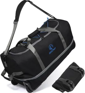REDCAMP 85L/120L/140L Foldable Duffle Bag with Wheels, Large Travel Duffel Bag